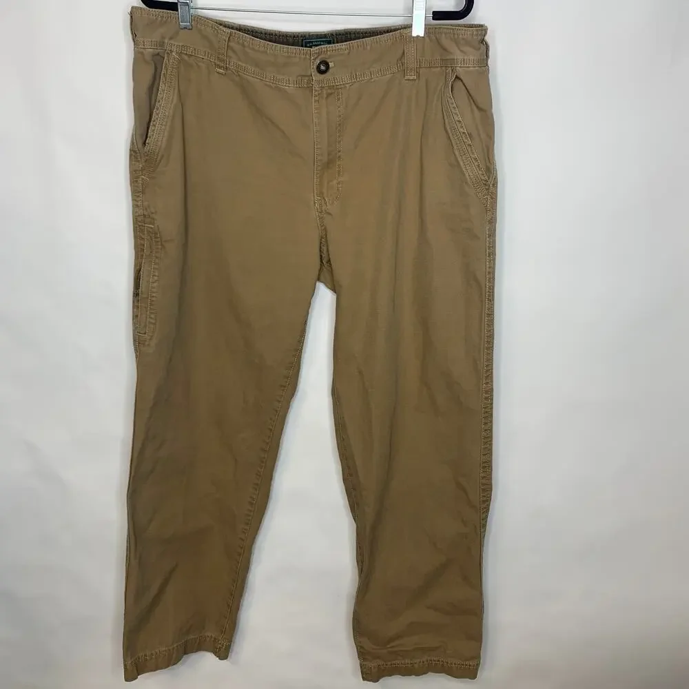 G.H. Bass Tan Heavy Canvas Utility Workwear Pants Sz 44 x 32